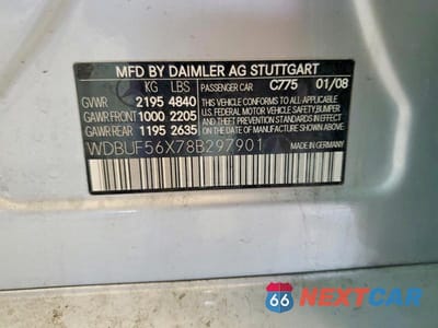 Zdjęcie 12 z 12 samochodu: 2008 MERCEDES-BENZ E 350 VIN:WDBUF56X78B297901 - miniatura