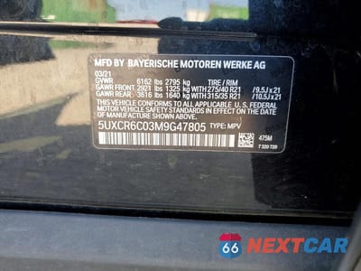 Zdjęcie 14 z 14 samochodu: 2021 BMW X5 XDRIVE40I VIN:5UXCR6C03M9G47805 - miniatura