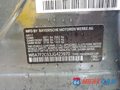 Zdjęcie 12 z 12 samochodu: 2018 BMW 750 XI VIN:WBA7F2C53JG423970 - miniatura