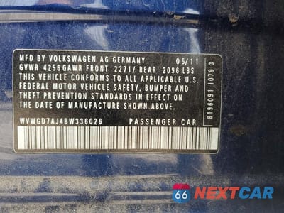 Zdjęcie 12 z 12 samochodu: 2011 VOLKSWAGEN GTI VIN:WVWGD7AJ4BW336026 - miniatura