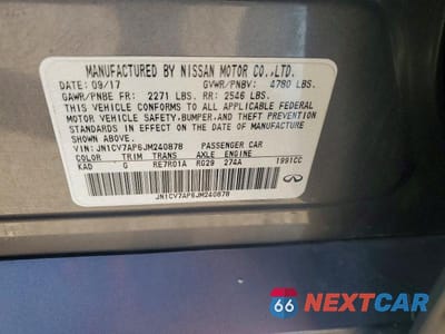 Zdjęcie 12 z 12 samochodu: 2018 INFINITI Q50 2.0T PURE VIN:JN1CV7AP6JM240878 - miniatura