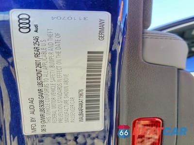 Zdjęcie 12 z 12 samochodu: 2019 AUDI S4 PREMIUM PLUS VIN:WAUB4AF44KA119676 - miniatura