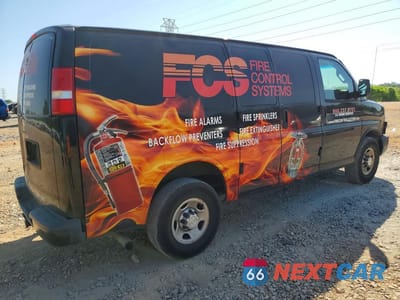 Trzecie zdjęcie samochodu z tyłu: 2018 CHEV EXPRESS G2500 VIN:1GCWGAFG0J1178938 - miniatura