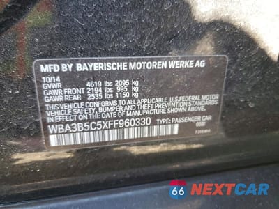 Zdjęcie 12 z 12 samochodu: 2015 BMW 328 XI SULEV VIN:WBA3B5C5XFF960330 - miniatura