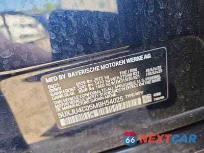 Zdjęcie 12 z 12 samochodu: 2021 BMW X5 M50I VIN:5UXJU4C05M9H54025 - miniatura