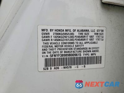 Zdjęcie 13 z 13 samochodu: 2009 HONDA PILOT TOURING VIN:5FNYF38989B009615 - miniatura
