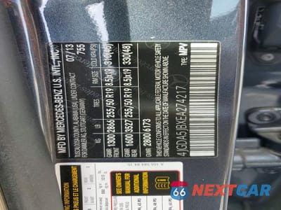 Zdjęcie 13 z 13 samochodu: 2014 MERCEDES-BENZ ML 350 VIN:4JGDA5JBXEA274217 - miniatura