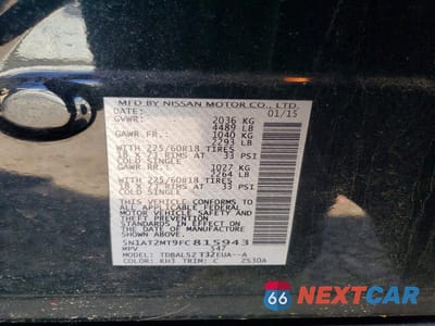 Zdjęcie 13 z 13 samochodu: 2015 NISSAN ROGUE S VIN:5N1AT2MT9FC815943 - miniatura