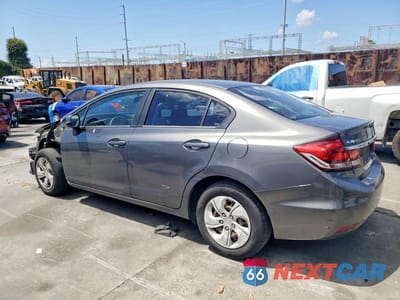 Drugie zdjęcie samochodu z przodu: 2013 HONDA CIVIC LX VIN:2HGFB2F54DH520739 - miniatura
