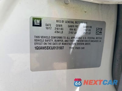 Zdjęcie 12 z 12 samochodu: 2018 CADILLAC CTS VIN:1G6AW5SX3J0131907 - miniatura