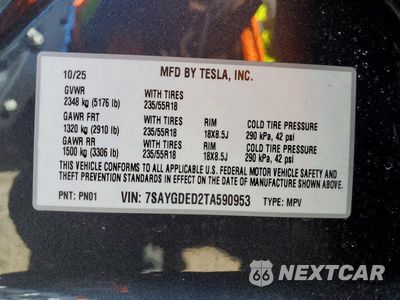 Zdjęcie 14 z 14 samochodu: 2026 TESLA MODEL Y VIN:7SAYGDED2TA590953 - miniatura