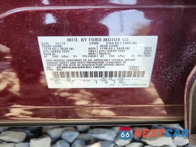 Zdjęcie 13 z 13 samochodu: 2019 FORD EDGE TITANIUM VIN:2FMPK4K99KBC14025 - miniatura