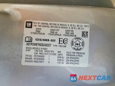 Zdjęcie 12 z 12 samochodu: 2012 GMC SIERRA K1500 SLT VIN:3GTP2WE76CG242227 - miniatura