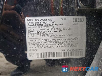 Zdjęcie 13 z 13 samochodu: 2018 AUDI Q5 PREMIUM VIN:WA1ANAFYXJ2178698 - miniatura