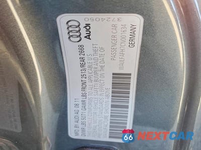 Zdjęcie 12 z 12 samochodu: 2012 AUDI A5 PREMIUM PLUS VIN:WAULFAFH7CN001634 - miniatura