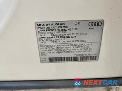 Zdjęcie 14 z 14 samochodu: 2018 AUDI Q3 PREMIUM VIN:WA1BCCFS1JR001370 - miniatura