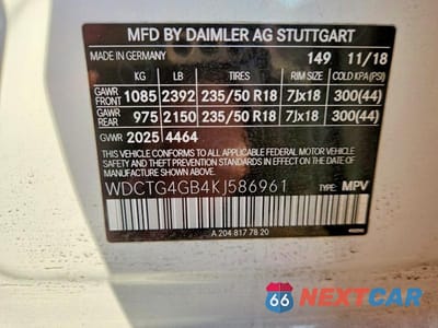Zdjęcie 13 z 13 samochodu: 2019 MERCEDES-BENZ GLA 250 4MATIC VIN:WDCTG4GB4KJ586961 - miniatura