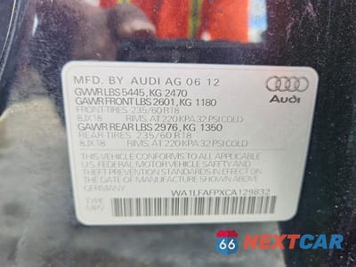 Zdjęcie 13 z 13 samochodu: 2012 AUDI Q5 PREMIUM PLUS VIN:WA1LFAFPXCA129832 - miniatura