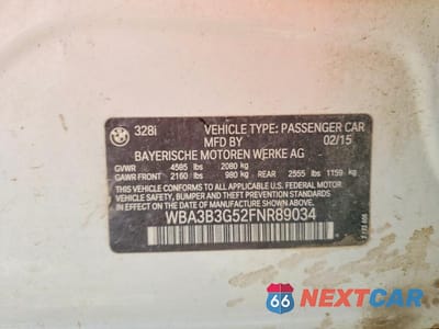 Zdjęcie 12 z 12 samochodu: 2015 BMW 328 XI VIN:WBA3B3G52FNR89034 - miniatura