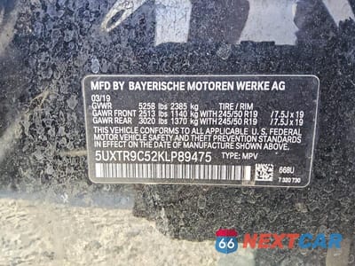 Zdjęcie 13 z 13 samochodu: 2019 BMW X3 XDRIVE30I VIN:5UXTR9C52KLP89475 - miniatura