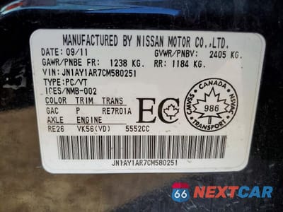 Zdjęcie 12 z 12 samochodu: 2012 INFINITI M56 X VIN:JN1AY1AR7CM580251 - miniatura