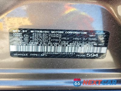 Zdjęcie 13 z 13 samochodu: 2012 MITSUBISHI OUTLANDER SE VIN:JA4AS3AW7CU031921 - miniatura