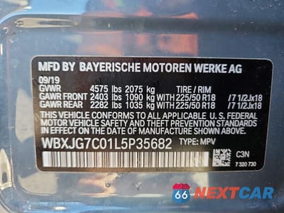 Zdjęcie 13 z 13 samochodu: 2020 BMW X1 SDRIVE28I VIN:WBXJG7C01L5P35682 - miniatura