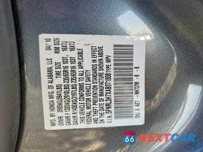 Zdjęcie 14 z 14 samochodu: 2010 HONDA ODYSSEY VIN:5FNRL3H7XAB071808 - miniatura