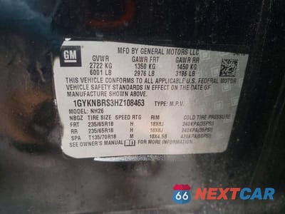 Zdjęcie 12 z 12 samochodu: 2017 CADILLAC XT5 LUXURY VIN:1GYKNBRS3HZ108463 - miniatura