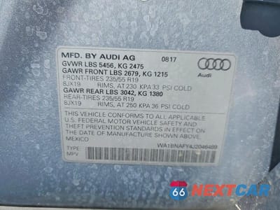 Zdjęcie 14 z 14 samochodu: 2018 AUDI Q5 PREMIUM PLUS VIN:WA1BNAFY4J2046489 - miniatura