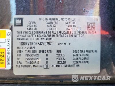 Zdjęcie 13 z 13 samochodu: 2015 GMC ACADIA DENALI VIN:1GKKVTKD2FJ220792 - miniatura