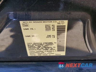 Zdjęcie 12 z 12 samochodu: 2017 NISSAN ALTIMA 2.5 SV VIN:1N4AL3AP6HC280015 - miniatura