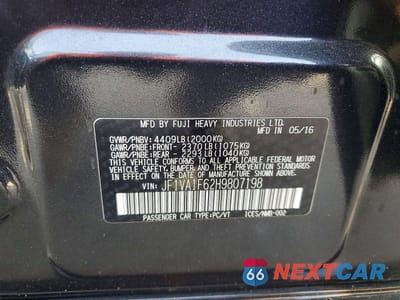 Zdjęcie 12 z 12 samochodu: 2017 SUBARU WRX PREMIUM VIN:JF1VA1F62H9807198 - miniatura