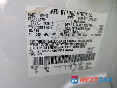 Zdjęcie 13 z 13 samochodu: 2012 FORD EDGE LIMITED VIN:2FMDK3K93CBA26292 - miniatura