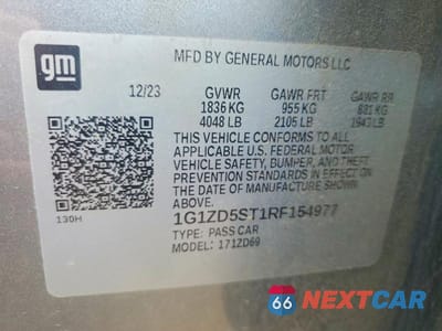 Zdjęcie 13 z 13 samochodu: 2024 CHEVROLET MALIBU LT VIN:1G1ZD5ST1RF154977 - miniatura