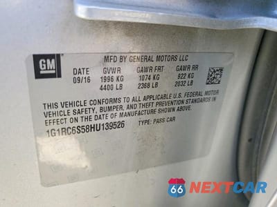 Zdjęcie 13 z 13 samochodu: 2017 CHEVROLET VOLT LT VIN:1G1RC6S58HU139526 - miniatura
