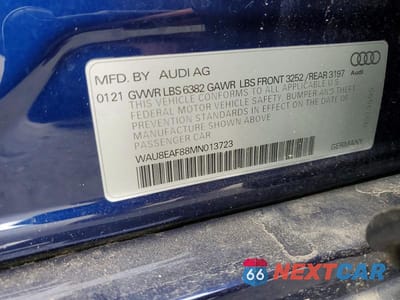 Zdjęcie 12 z 12 samochodu: 2021 AUDI A8 L VIN:WAU8EAF88MN013723 - miniatura