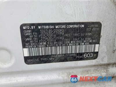 Zdjęcie 13 z 13 samochodu: 2020 MITSUBISHI OUTLANDER GT VIN:JA4JZ4AX4LZ016466 - miniatura