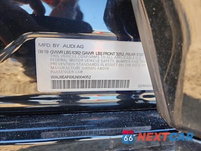 Zdjęcie 12 z 12 samochodu: 2020 AUDI A8 L VIN:WAU8EAF8XLN004052 - miniatura