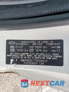 Zdjęcie 12 z 12 samochodu: 2007 HYUNDAI ACCENT GS VIN:KMHCM36C77U044418 - miniatura