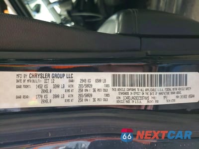 Zdjęcie 14 z 14 samochodu: 2013 DODGE DURANGO SXT VIN:1C4RDJAG9DC597005 - miniatura