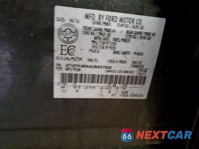 Zdjęcie 13 z 13 samochodu: 2016 FORD EDGE TITANIUM VIN:2FMPK4K84GBB97004 - miniatura
