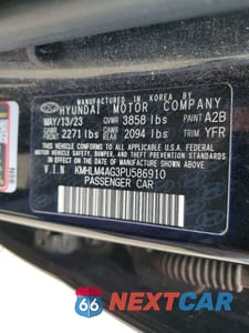 Zdjęcie 12 z 12 samochodu: 2023 HYUNDAI ELANTRA SEL VIN:KMHLM4AG3PU586910 - miniatura