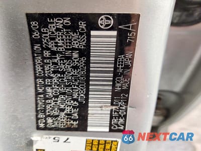 Zdjęcie 12 z 12 samochodu: 2008 TOYOTA PRIUS BASE VIN:JTDKB20U187802996 - miniatura