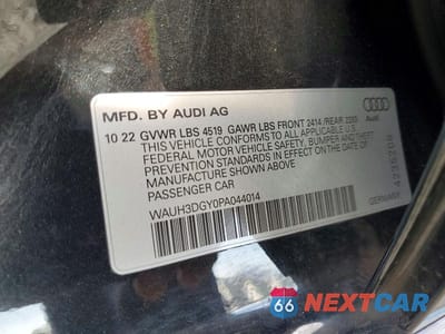 Zdjęcie 13 z 13 samochodu: 2023 AUDI S3 PREMIUM PLUS VIN:WAUH3DGY0PA044014 - miniatura
