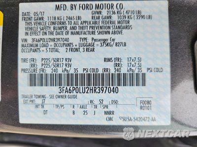 Zdjęcie 12 z 12 samochodu: 2017 FORD FUSION SE HYBRID VIN:3FA6P0LU2HR397040 - miniatura