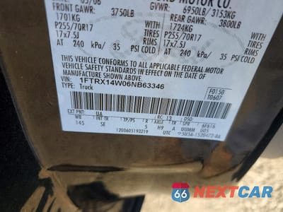 Zdjęcie 12 z 12 samochodu: 2006 FORD F150 VIN:1FTRX14W06NB63346 - miniatura