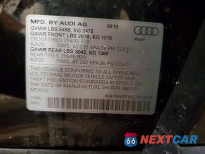Zdjęcie 14 z 14 samochodu: 2020 AUDI Q5 PREMIUM PLUS VIN:WA1BNAFY6L2020771 - miniatura