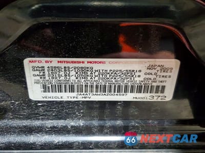 Zdjęcie 13 z 13 samochodu: 2010 MITSUBISHI OUTLANDER SE VIN:JA4AT3AW3AZ004597 - miniatura