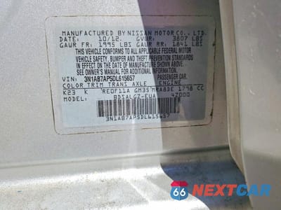 Zdjęcie 12 z 12 samochodu: 2013 NISSAN SENTRA S VIN:3N1AB7AP5DL615657 - miniatura